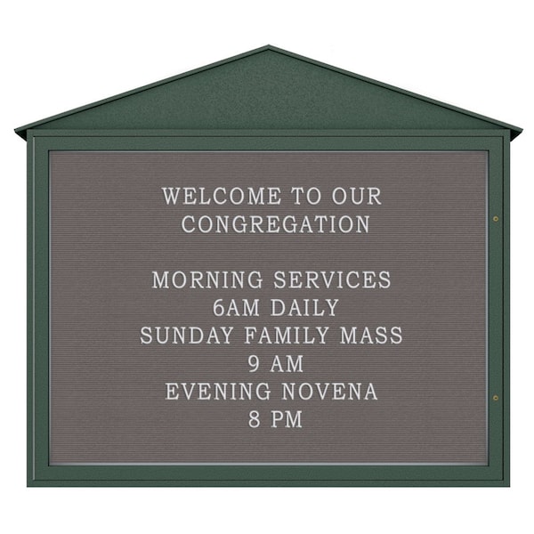Indoor Enclosed Combo Board, 72"x36", Bronze Frame/Black Porc & Pearl